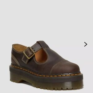 Dr. MARTENS Bethan Arc Crazy Horse Leather Platform Mary Jane Shoes